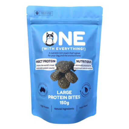 One (With Everything!) Large Insect Protein Bite Treats For Dogs 150 Gm