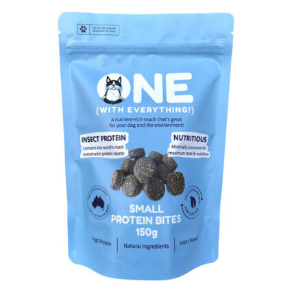One (With Everything!) Small Insect Protein Bite Treats For Dogs 150 Gm