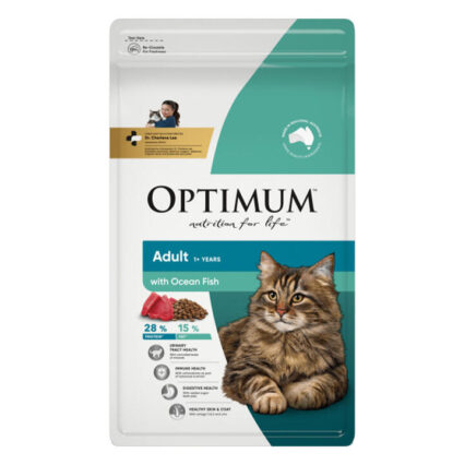 Optimum Adult 1+ Years With Ocean Fish Dry Cat Food 2 Kg