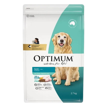 Optimum Senior 7+ Years All Breeds With Chicken, Vegetable & Rice Dry Dog Food 2.7 Kg