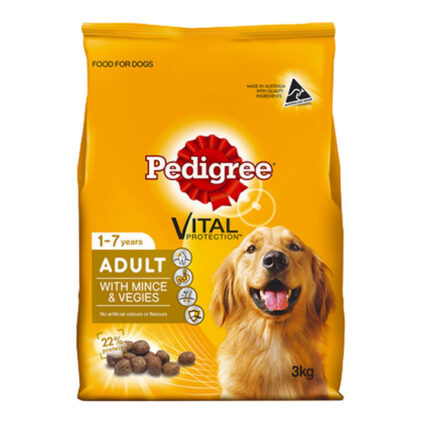 Pedigree Adult Dry Dog Food With Mince & Veggies 3 Kg