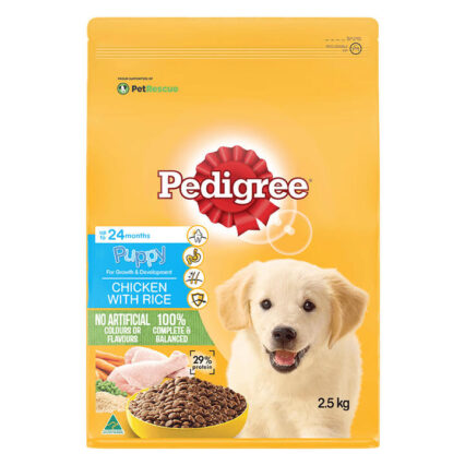 Pedigree Puppy Chicken With Rice Dry Dog Food 2.5 Kg