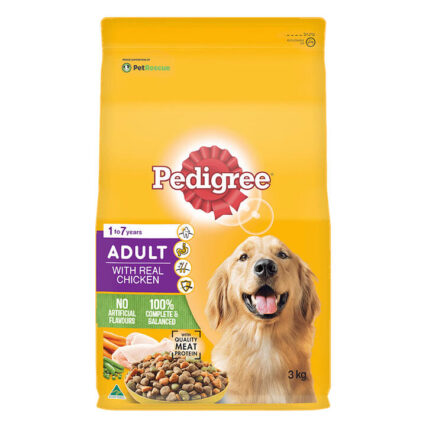Pedigree Real Chicken Adult Dry Dog Food 3 Kg