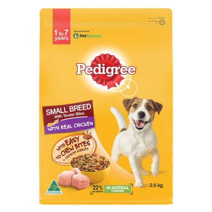 Pedigree Small Breed Adult Dry Dog Food Real Chicken 2.5 Kg