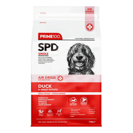 Prime100 Spd Single Protein Diets Air Dried Duck & Sweet Potato All Life Stages Dry Dog Food 120 Gm