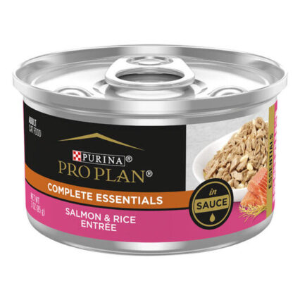 Pro Plan Complete Essentials Salmon & Rice Entree In Sauce Wet Cat Food 85gm 24 Cans