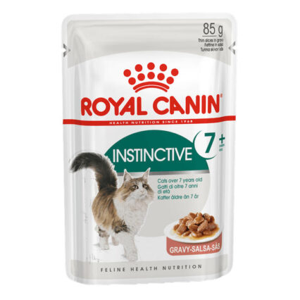 Royal Canin Instinctive In Gravy 7+ Years Adult Mature Pouches Wet Cat Food 85 Gms 12 Pack