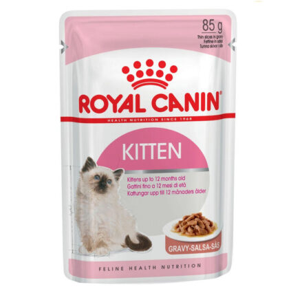 Royal Canin Kitten Chunks In Gravy Pouches Wet Cat Food 85 Gms 12 Pack