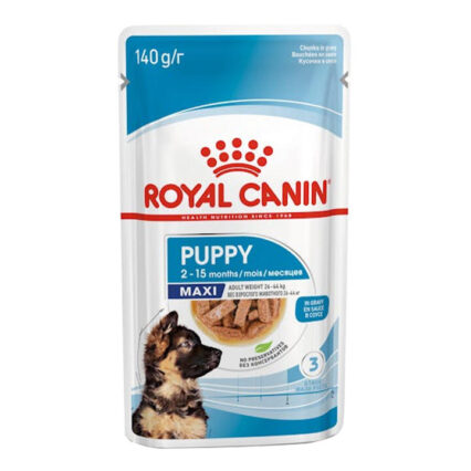 Royal Canin Maxi Puppy In Gravy Pouches Wet Dog Food 140 Gms 10 Pack