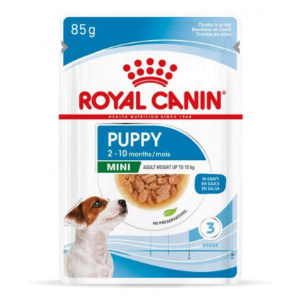 Royal Canin Mini Puppy In Gravy Pouches Wet Dog Food 85 Gms 12 Pack