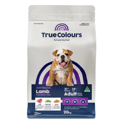True Colours Lamb And Brown Rice Adult Dry Dog Food 20 Kg