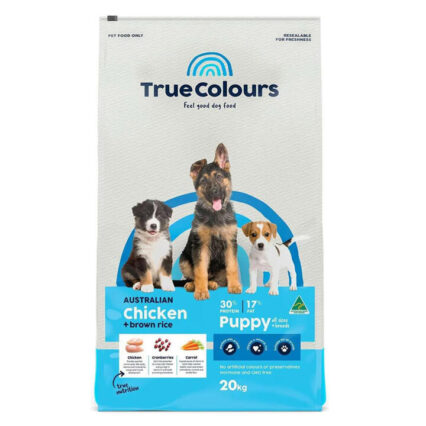 True Colours Puppy Chicken And Brown Rice Dry Dog Food 20 Kg