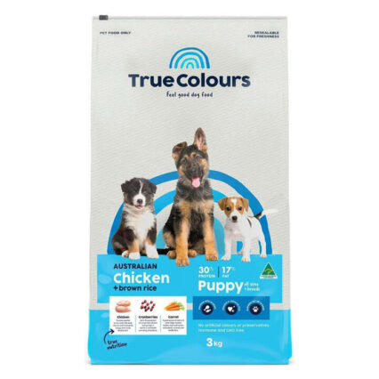 True Colours Puppy Chicken And Brown Rice Dry Dog Food 3 Kg
