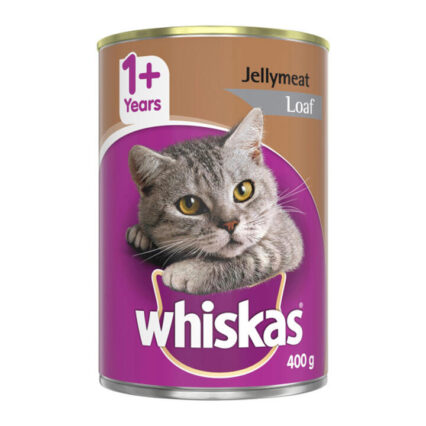 Whiskas Adult 1+ Years Jellymeat Loaf Wet Cat Food 400gm 24 Cans