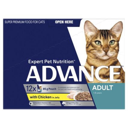 Advance Adult Chicken In Jelly Wet Cat Food Pouches