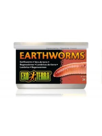 Exo Terra Canned Earthworms Specialty Reptile Food