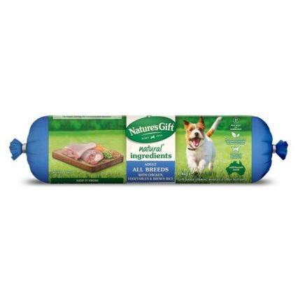 Natures Gift Chicken Vegetables Brown Rice Chilled Dog Food Roll