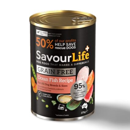Savourlife Grain Free Adult Ocean Fish Wet Dog Food Cans