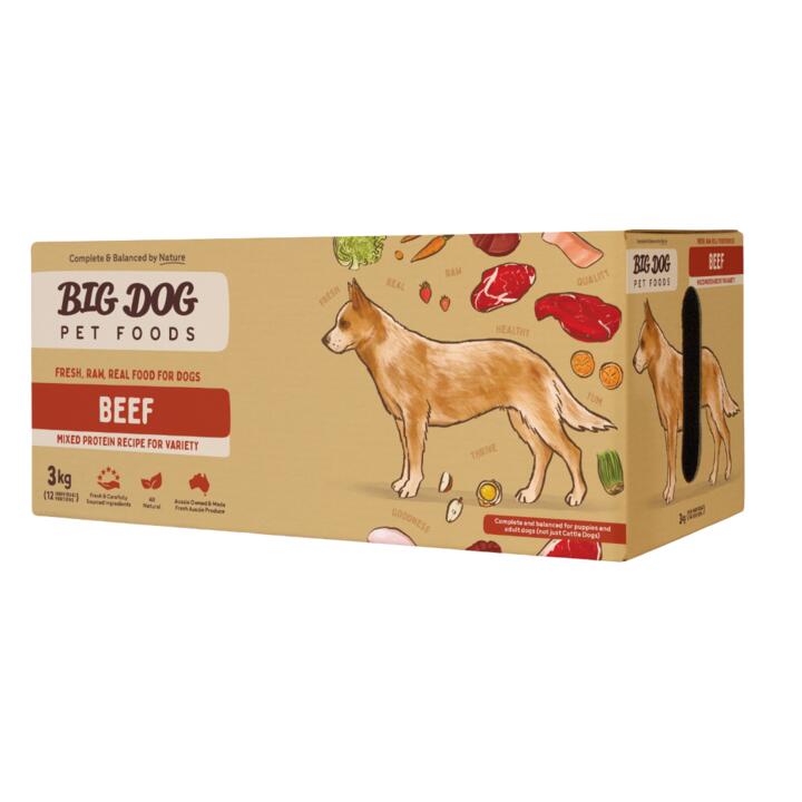 Big Dog Australia Beef Frozen Raw Dog Food 1 Big Dog Australia Beef Frozen Raw Dog Food