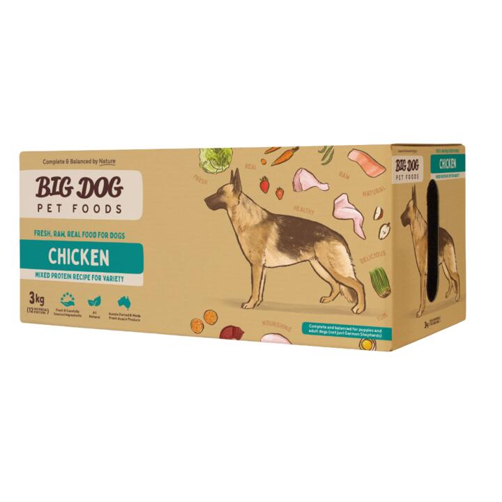 Big Dog Australia Chicken Frozen Raw Dog Food 1 Big Dog Australia Chicken Frozen Raw Dog Food