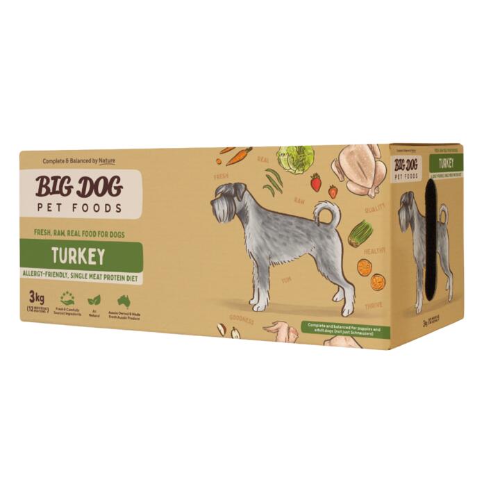 Big Dog Australia Turkey Frozen Raw Dog Food 1 Big Dog Australia Turkey Frozen Raw Dog Food