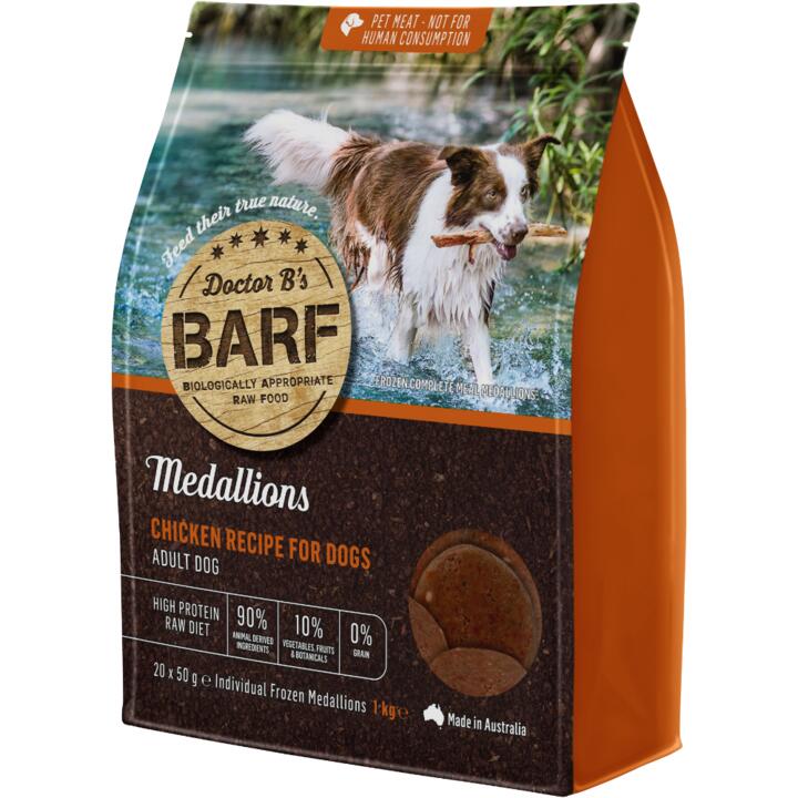 Doctor Bs Barf Medallions Chicken Recipe Frozen Dog Food 1 Doctor Bs Barf Medallions Chicken Recipe Frozen Dog Food