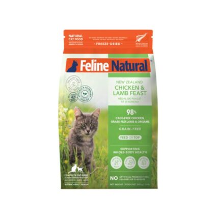 Feline Natural Lamb And Chicken Grain Free Freeze Dried Cat Food