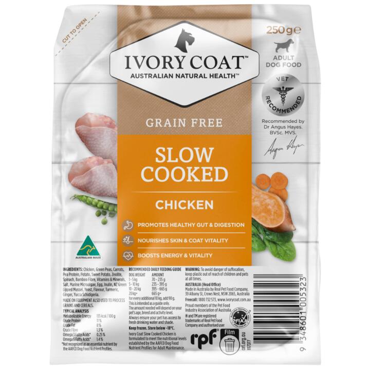 Ivory Coat Slow Cooked Meal Chicken Grain Free Frozen Dog Food 1 Ivory Coat Slow Cooked Meal Chicken Grain Free Frozen Dog Food