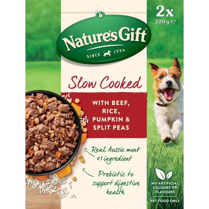 Natures Gift Slow Cooked Beef Rice Pumpkin Split Peas Chilled Dog Food 1 Natures Gift Slow Cooked Beef Rice Pumpkin Split Peas Chilled Dog Food