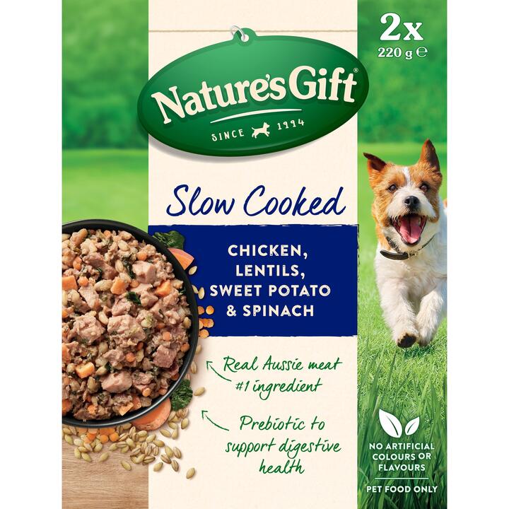 Natures Gift Slow Cooked Chicken Lentils Sweet Potato Spinach Chilled Dog Food 1 Natures Gift Slow Cooked Chicken Lentils Sweet Potato Spinach Chilled Dog Food