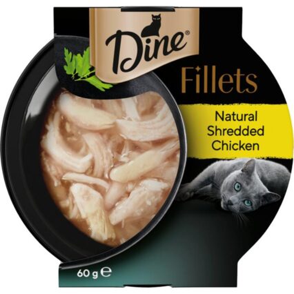 Dine Fillets Natural Shredded Chicken Wet Cat Food Tray