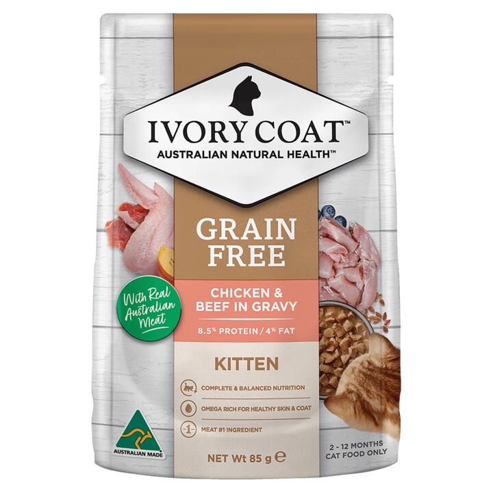 Ivory Coat Grain Free Kitten Chicken And Beef In Gravy Wet Cat Food 1 Ivory Coat Grain Free Kitten Chicken And Beef In Gravy Wet Cat Food