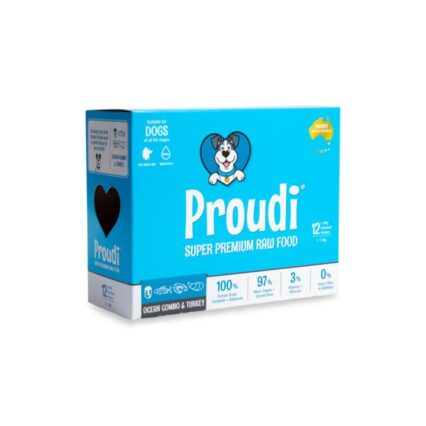 Proudi Premium Raw Ocean Combo And Turkey Frozen Dog Food