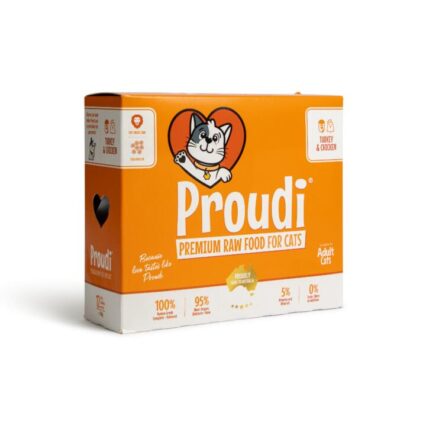 Proudi Premium Raw Turkey And Chicken Frozen Cat Food