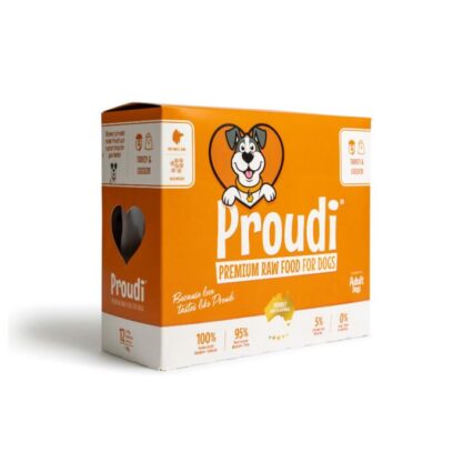 Proudi Premium Raw Turkey And Chicken Frozen Dog Food