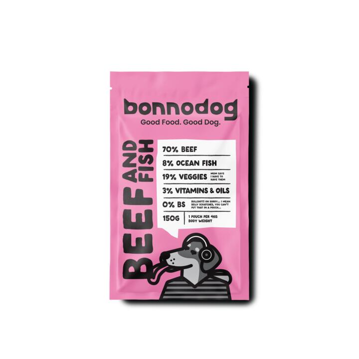 Bonnodog Gently Cooked Frozen Dog Food Beef 1 Bonnodog Gently Cooked Frozen Dog Food Beef