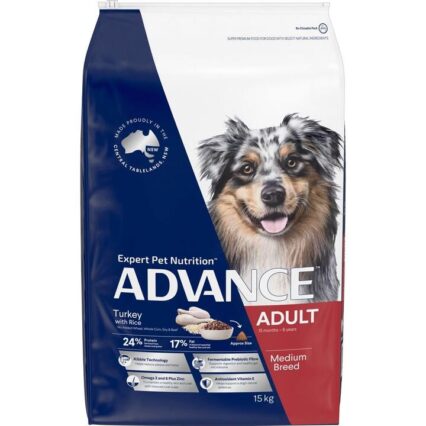 Advance Medium Adult Dry Dog Food Turkey With Rice