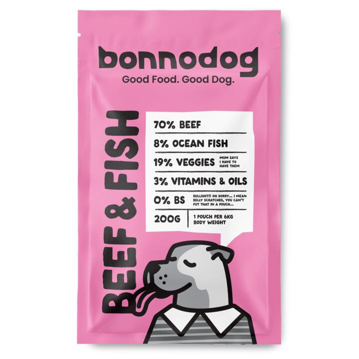 Bonnodog Gently Cooked Frozen Dog Food Beef 1 Bonnodog Gently Cooked Frozen Dog Food Beef