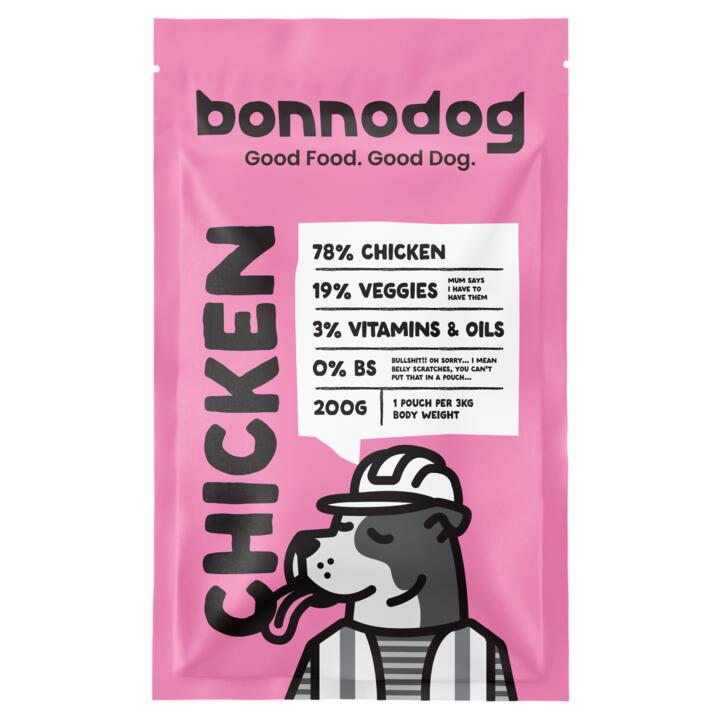 Bonnodog Gently Cooked Frozen Dog Food Chicken 1 Bonnodog Gently Cooked Frozen Dog Food Chicken