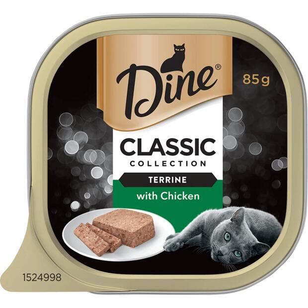 Dine Classic Collection Terrine With Chicken Wet Cat Food Tray 1 Dine Classic Collection Terrine With Chicken Wet Cat Food Tray