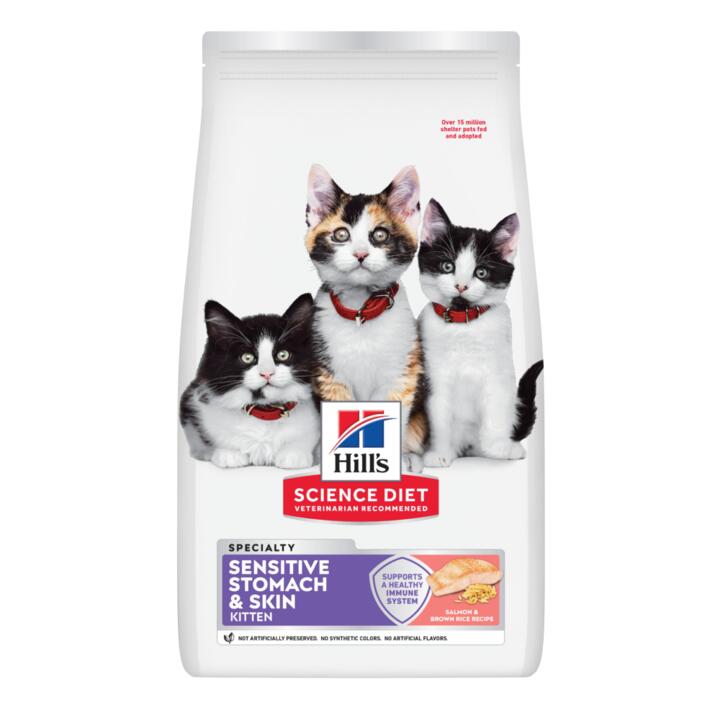 Hills Science Diet Sensitive Stomach And Skin Salmon Brown Rice Kitten Dry Cat Food 1 Hills Science Diet Sensitive Stomach And Skin Salmon Brown Rice Kitten Dry Cat Food