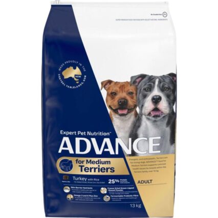 Advance Medium Terriers Adult Dry Dog Food Turkey With Rice