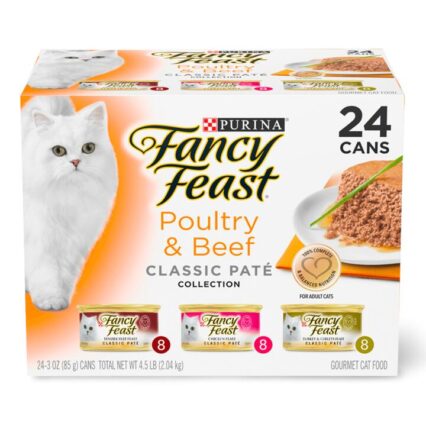 Fancy Feast Variety Pack Poultry Beef Pate Wet Cat Food