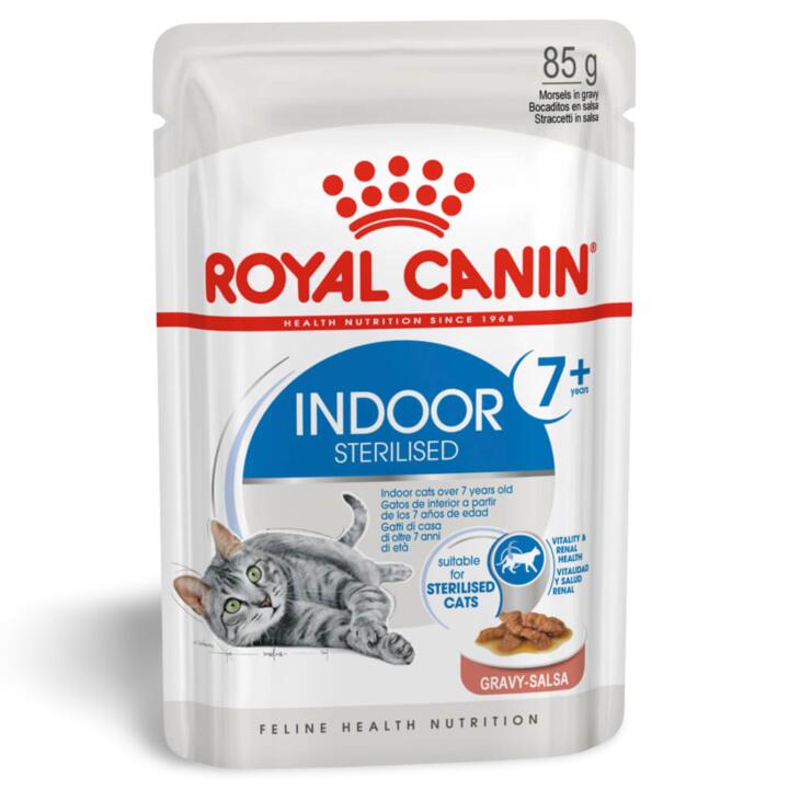 Royal Canin Indoor 7 Plus Adult Gravy Wet Cat Food Pouches 1 Royal Canin Indoor 7 Plus Adult Gravy Wet Cat Food Pouches