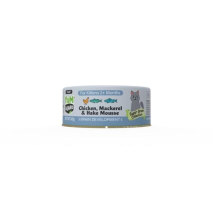Yumguard Super Green Kitten Brain Development Chicken Mackerel Hake Canned Wet Cat Food