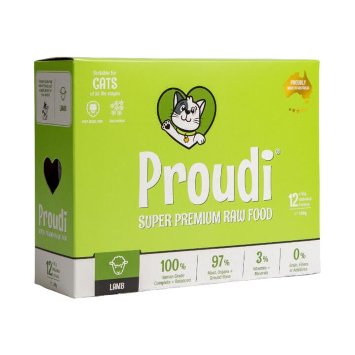 Proudi Premium Raw Lamb Frozen Cat Food 1 Proudi Premium Raw Lamb Frozen Cat Food