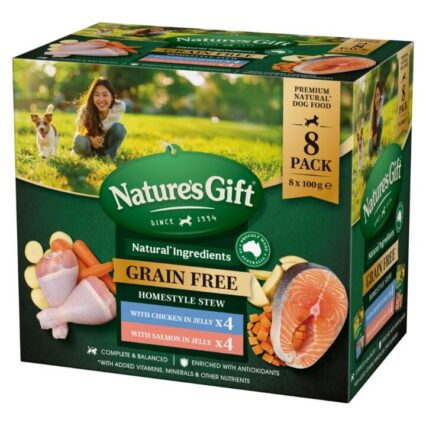 Natures Gift Chicken And Salmon Jelly Multipack Adult Wet Dog Food