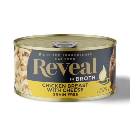 Reveal Natural Wet Cat Food Chicken Breast With Cheese In Broth