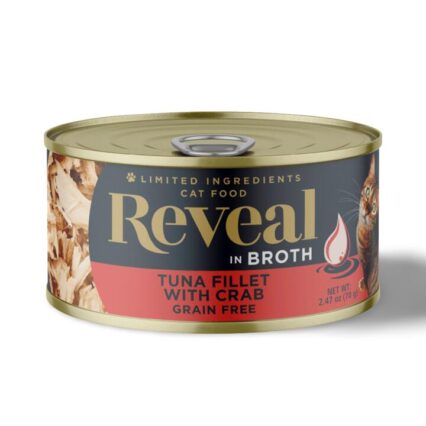 Reveal Natural Wet Cat Food Tuna Fillet With Crab In Broth