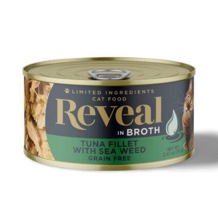 Reveal Natural Wet Cat Food Tuna Fillet With Seaweed In Broth